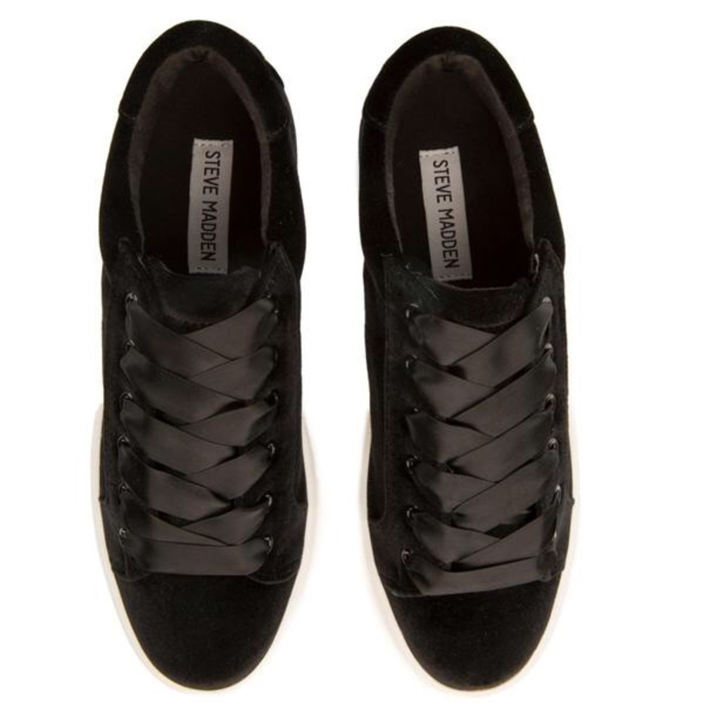 Steve Madden - “Bertie-V” Black Platform Sneaker - Picture 2 of 8